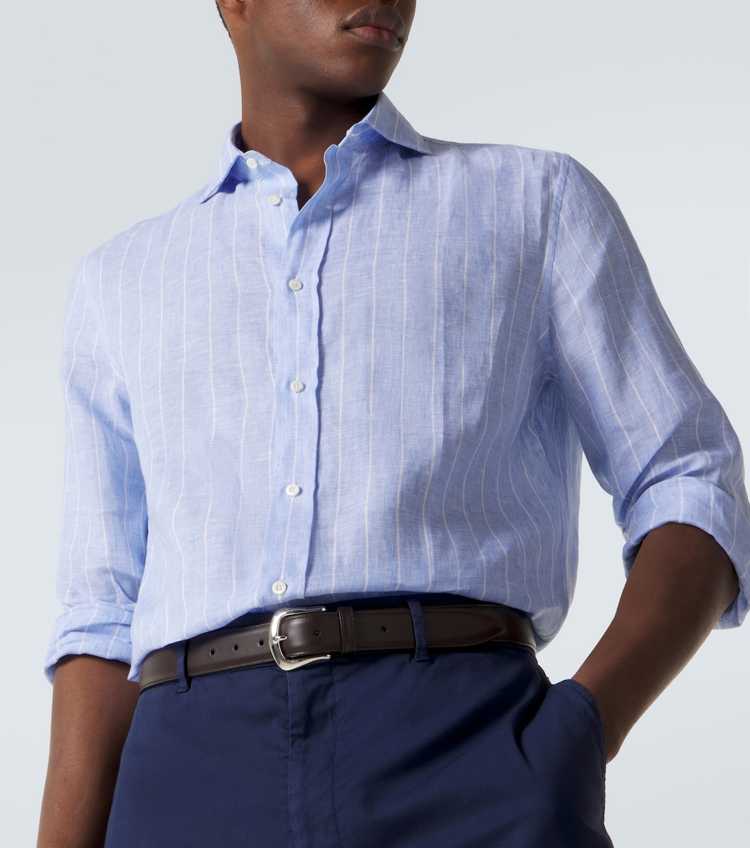 Chemise rayée en lin | Brunello Cucinelli