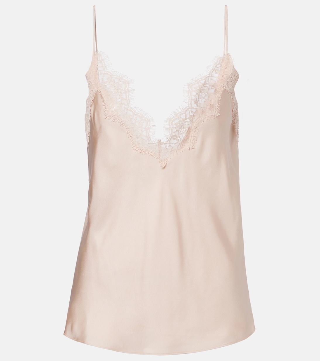 Lace-trimmed silk top | Róhe