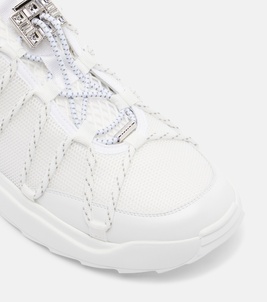 Viv' Zag leather-trimmed mesh sneakers | Roger Vivier