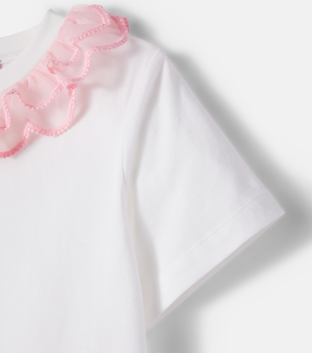Ruffled cotton jersey T-shirt | Stella McCartney Kids