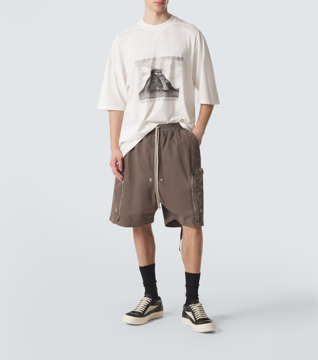 T-shirt DRKSHDW Jumbo imprimé en coton | Rick Owens