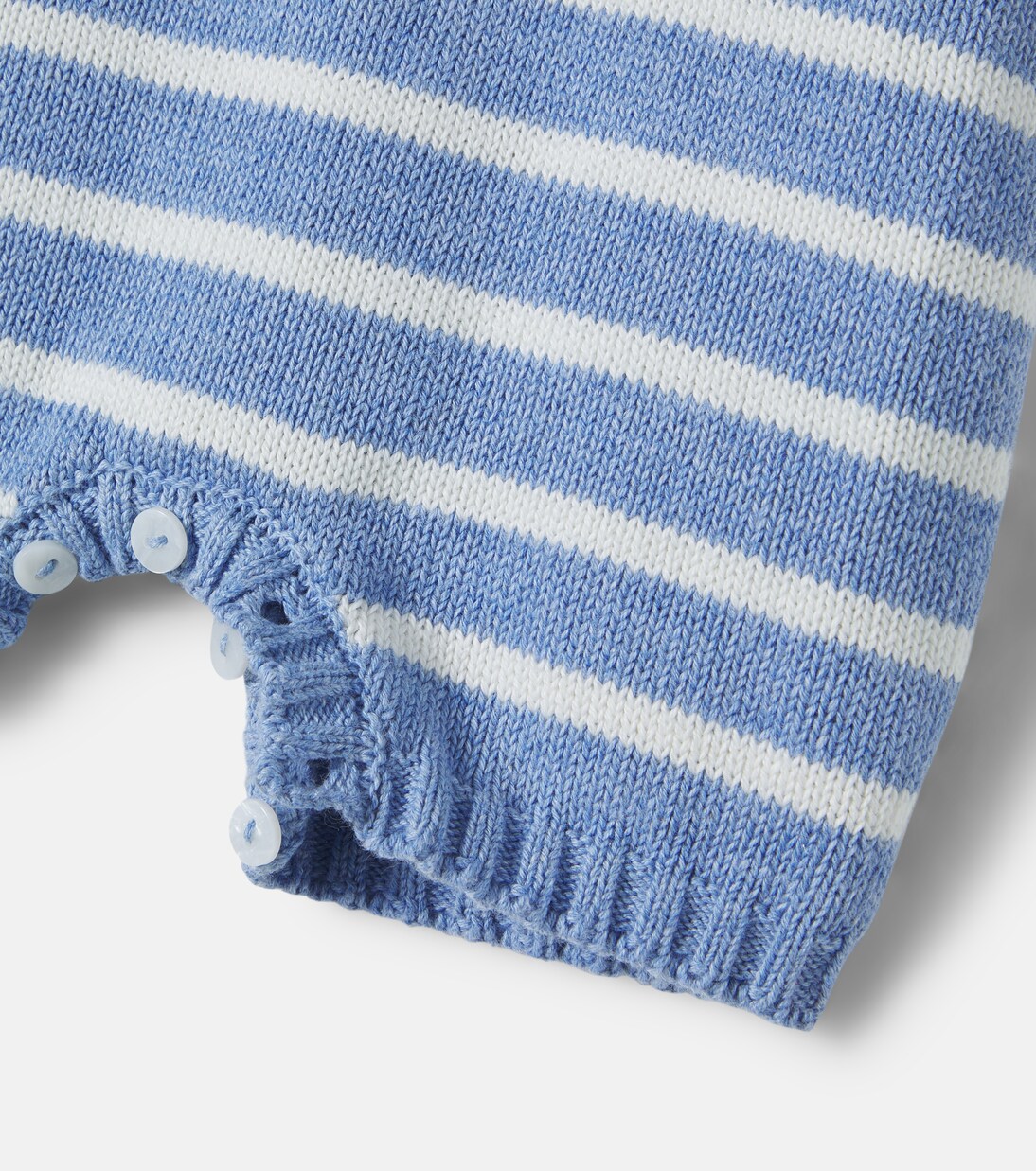 Baby Adrin knitted cotton playsuit | La Coqueta