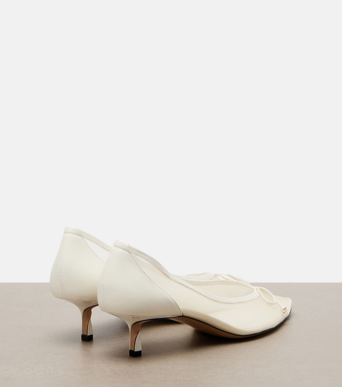 Tourni leather-trimmed mesh pumps | Jacquemus