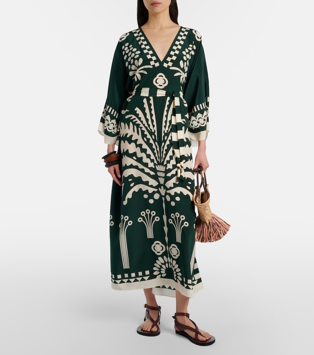 Bedruckter Kaftan aus Seide | Eres