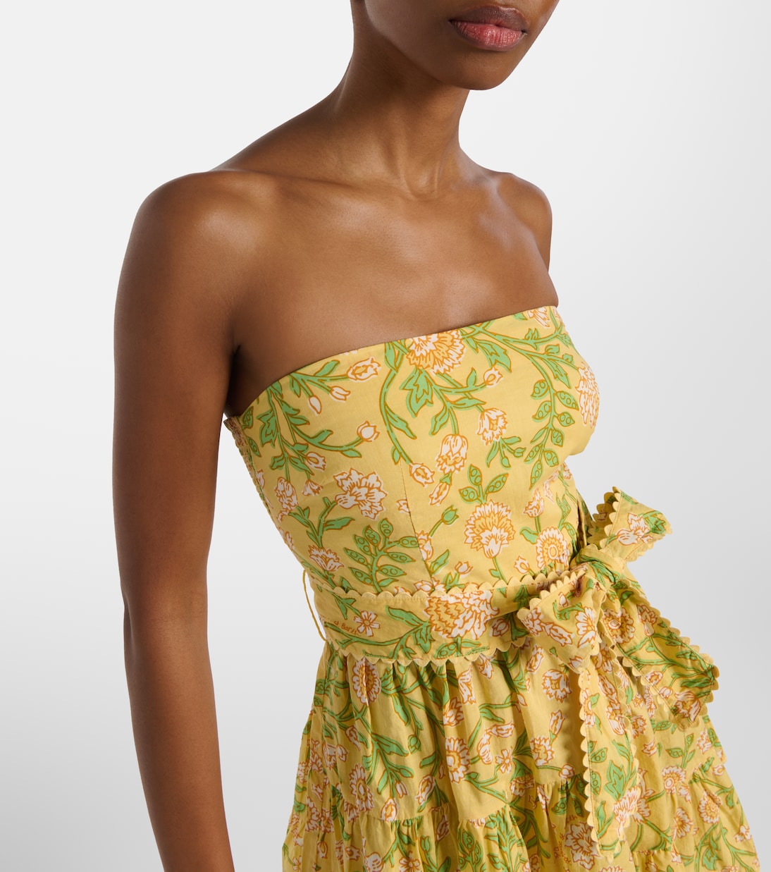 Christine cotton bandeau minidress | Poupette St Barth