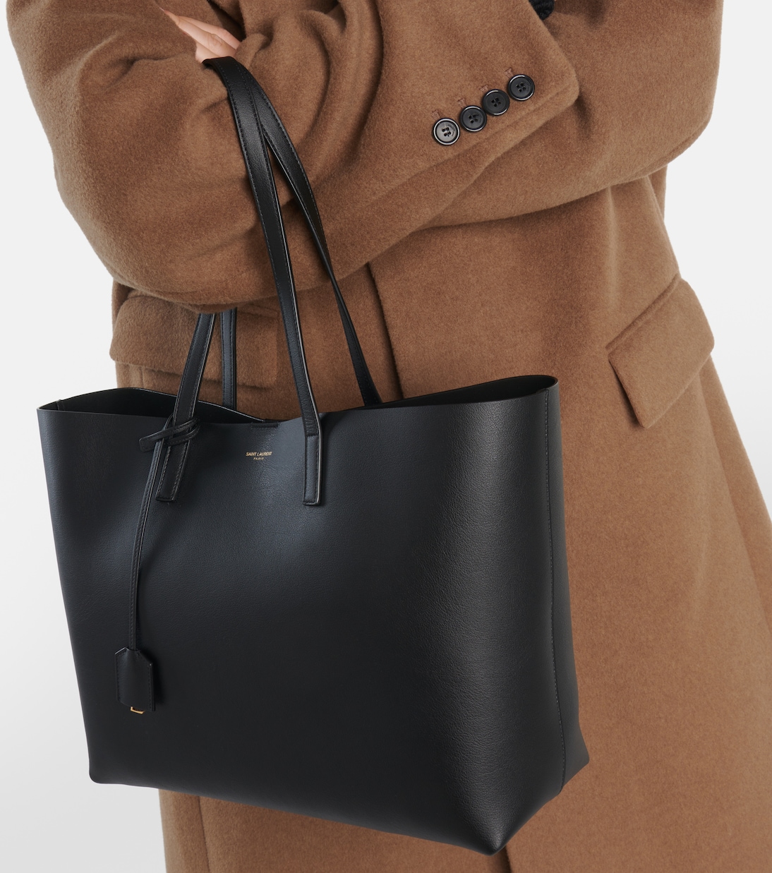 Sac Shopping E/W en cuir | Saint Laurent