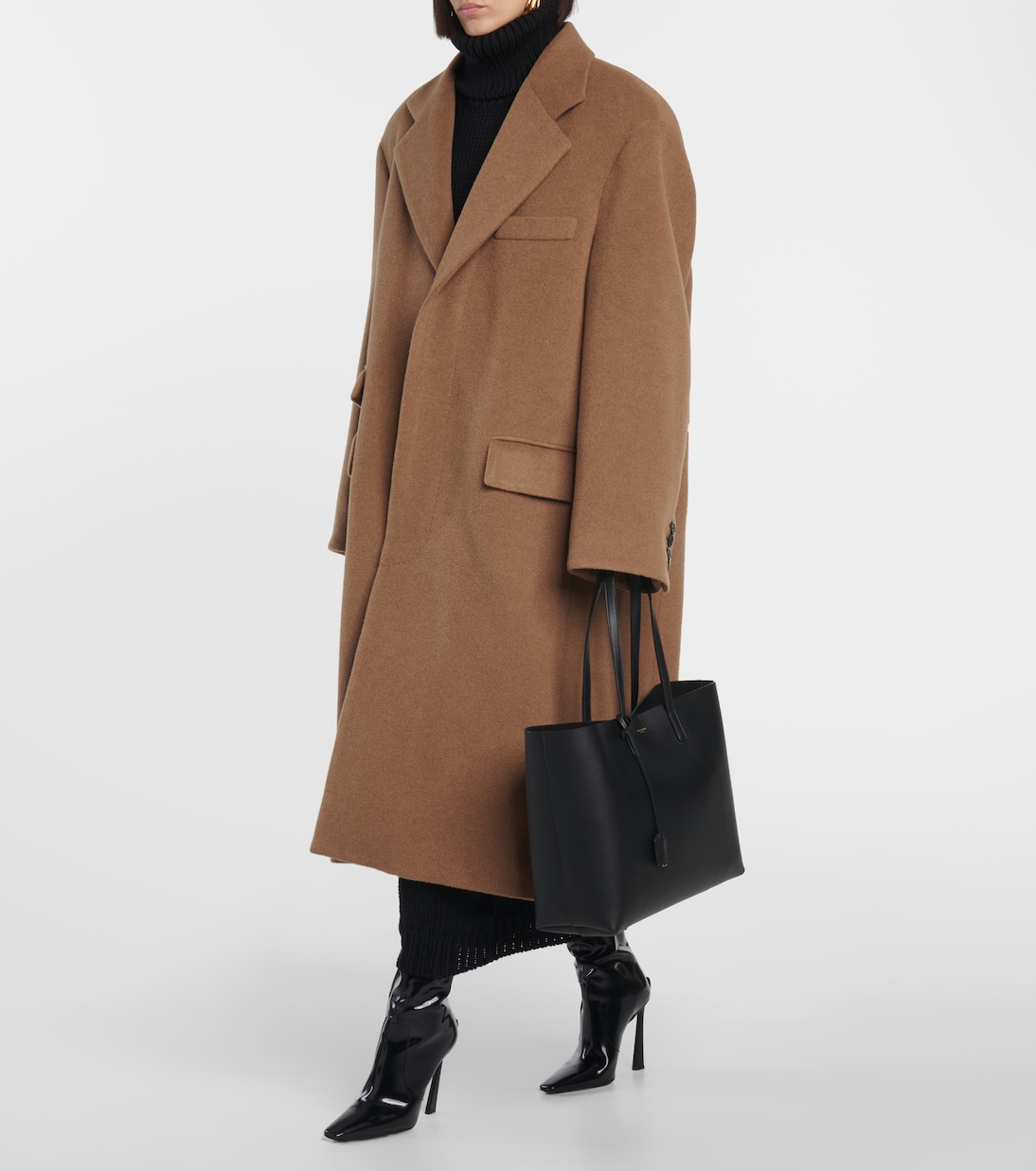 Sac Shopping E/W en cuir | Saint Laurent