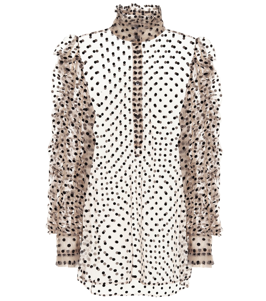 Blusa in tulle floccato | Dries Van Noten