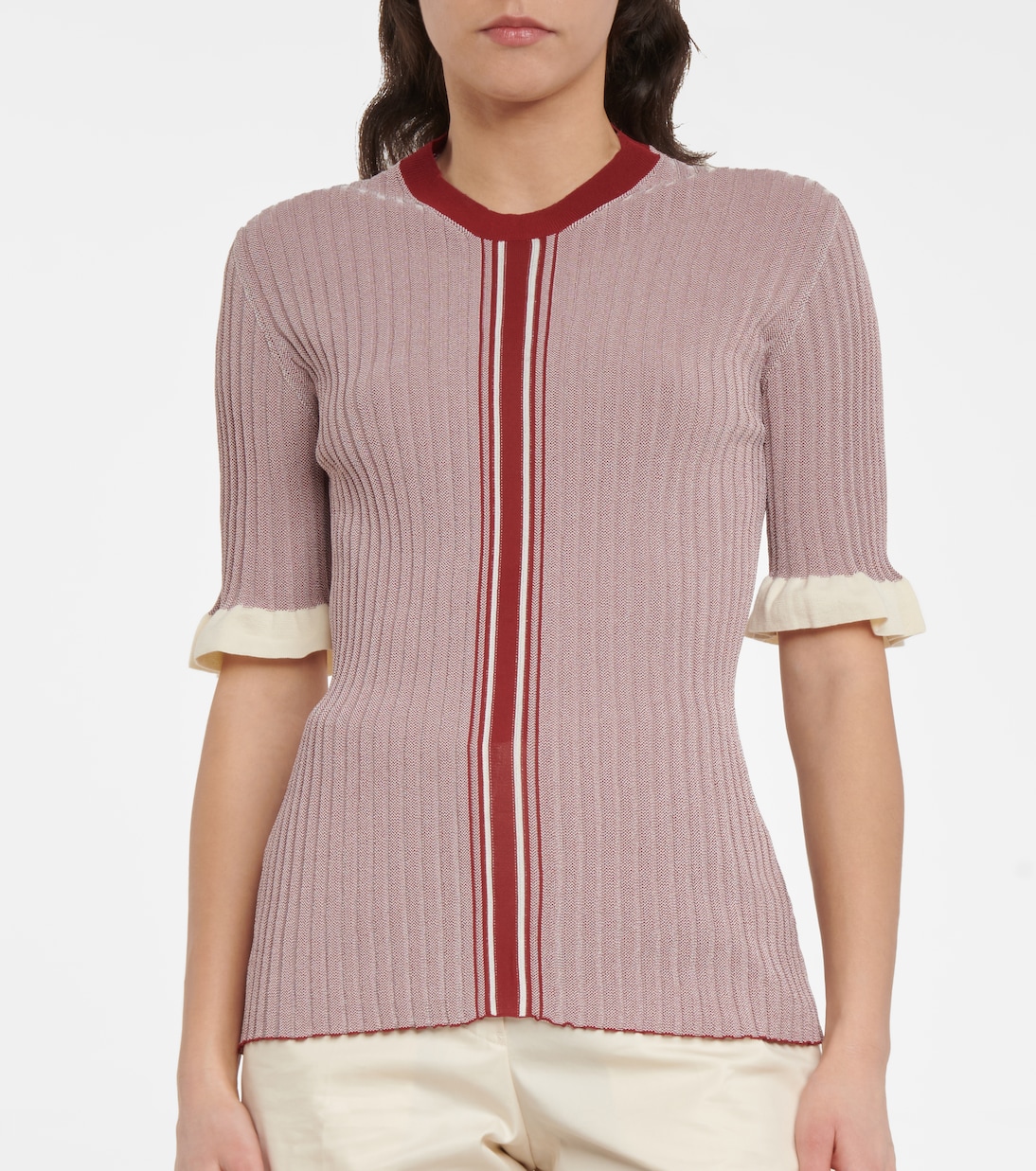 Top aus Rippstrick | Jil Sander