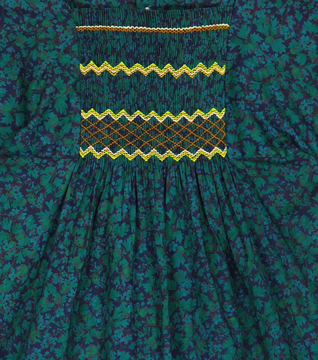 Floral smocked cotton dress | Bonpoint