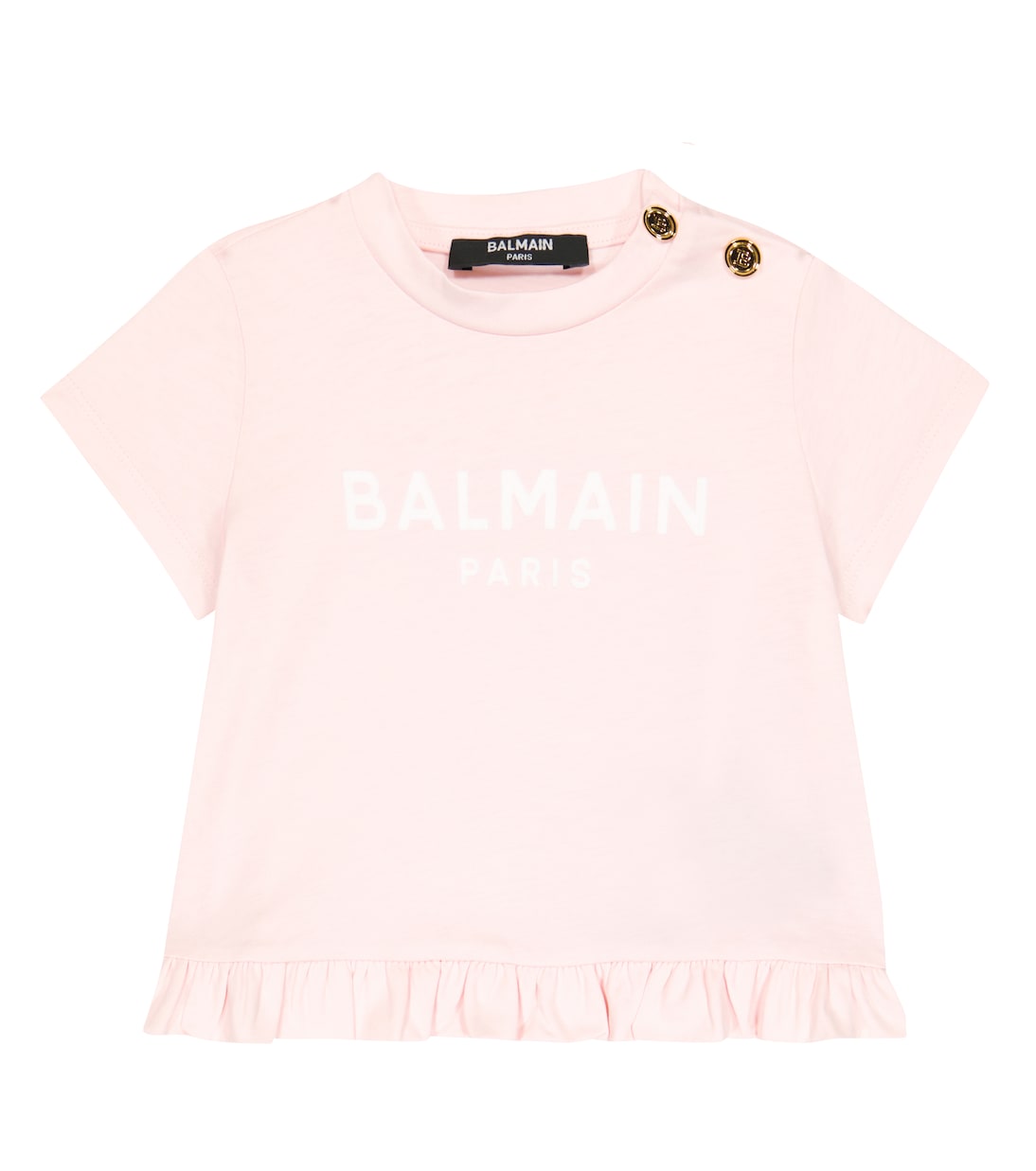 Baby - T-shirt in cotone con logo | Balmain Kids