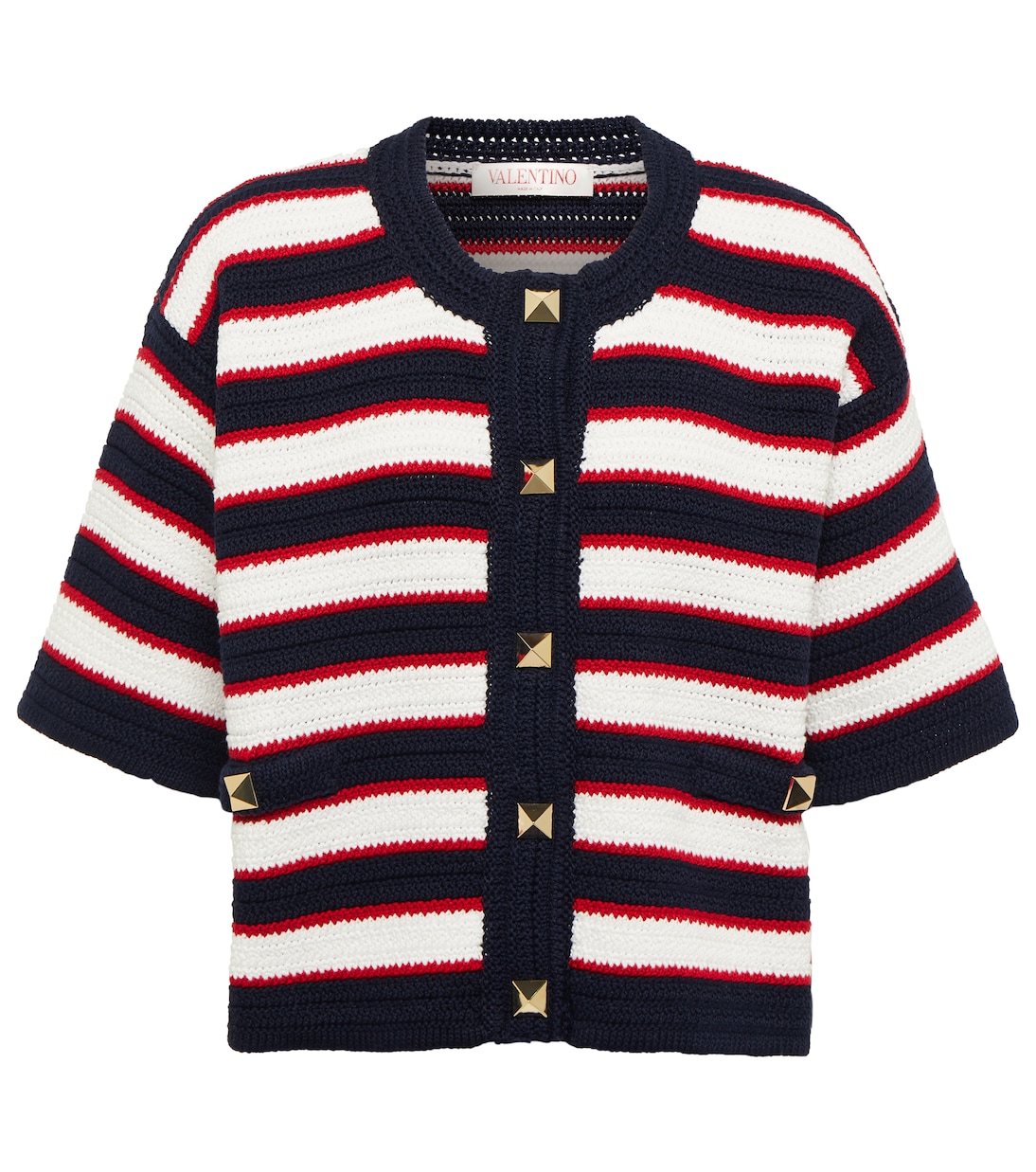 Striped cotton cardigan | Valentino