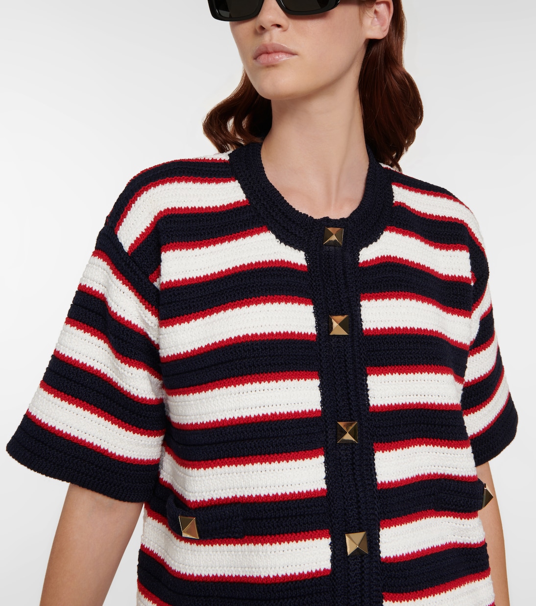 Striped cotton cardigan | Valentino