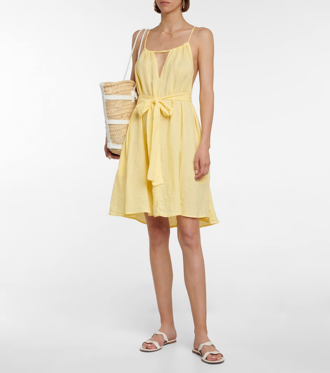 Dora linen minidress | Velvet