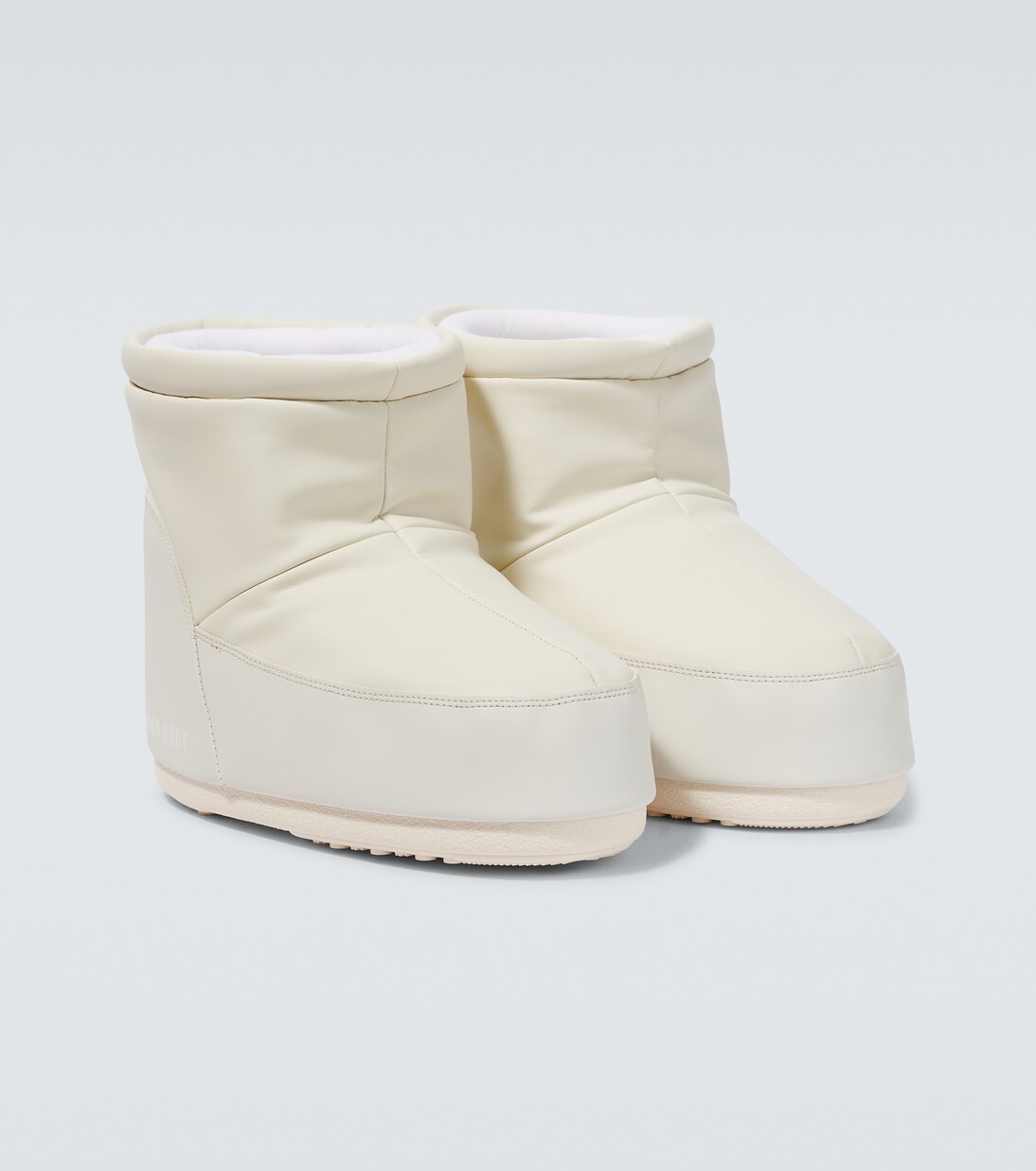 白色的Icon Low橡胶雪地靴 - Moon Boot | Mytheresa美遴世