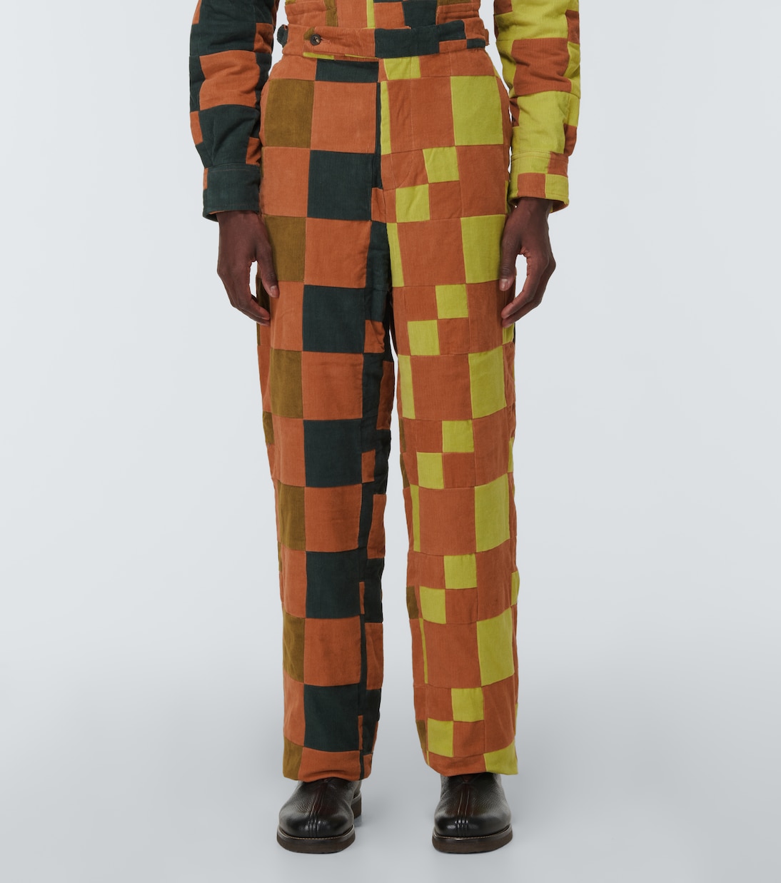 Patchwork corduroy pants | Bode