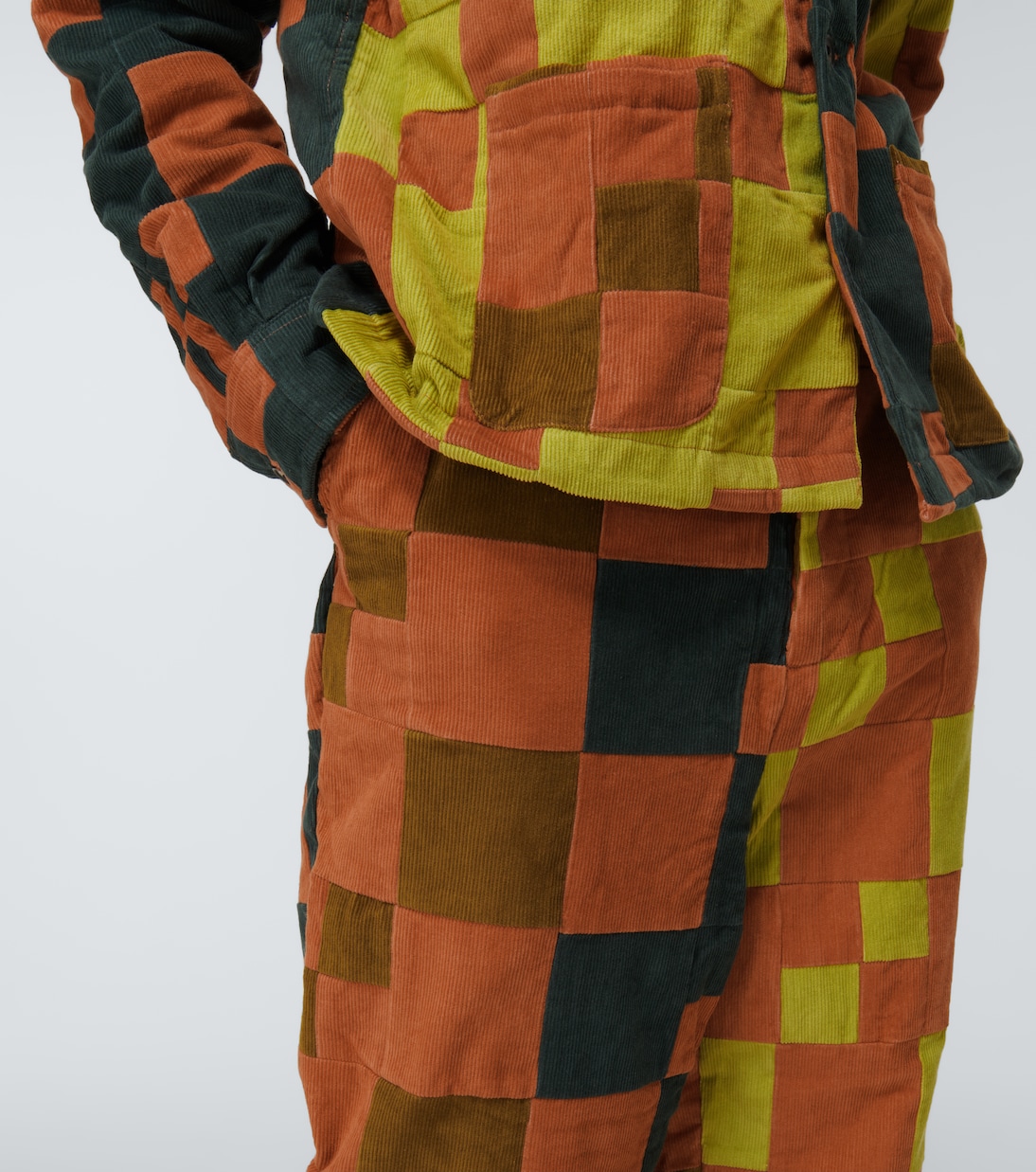 Patchwork corduroy pants | Bode