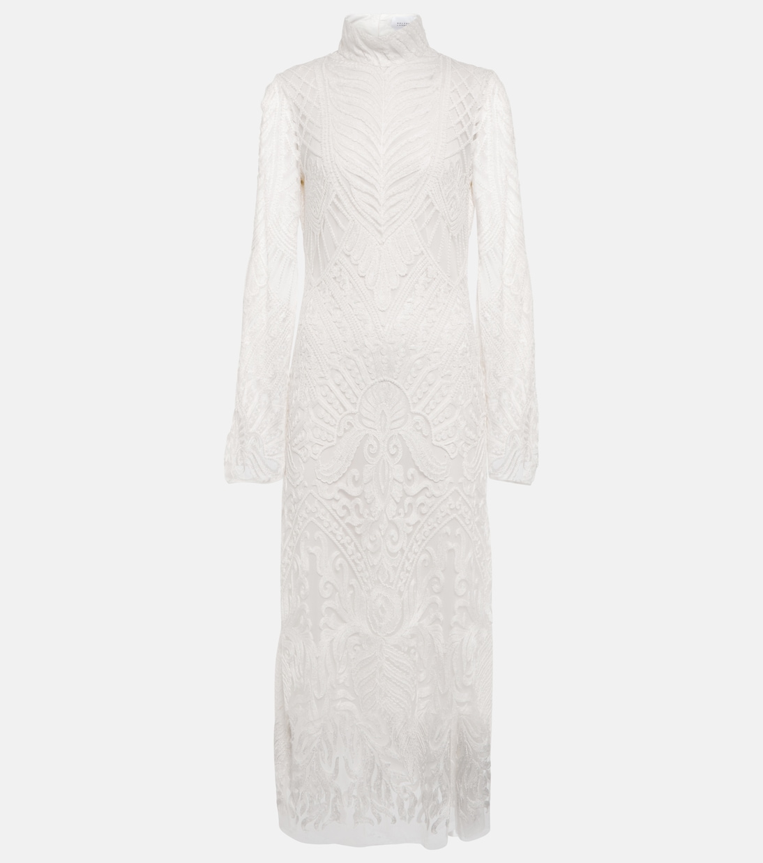 Bridal Borghese backless lace midi dress | Galvan