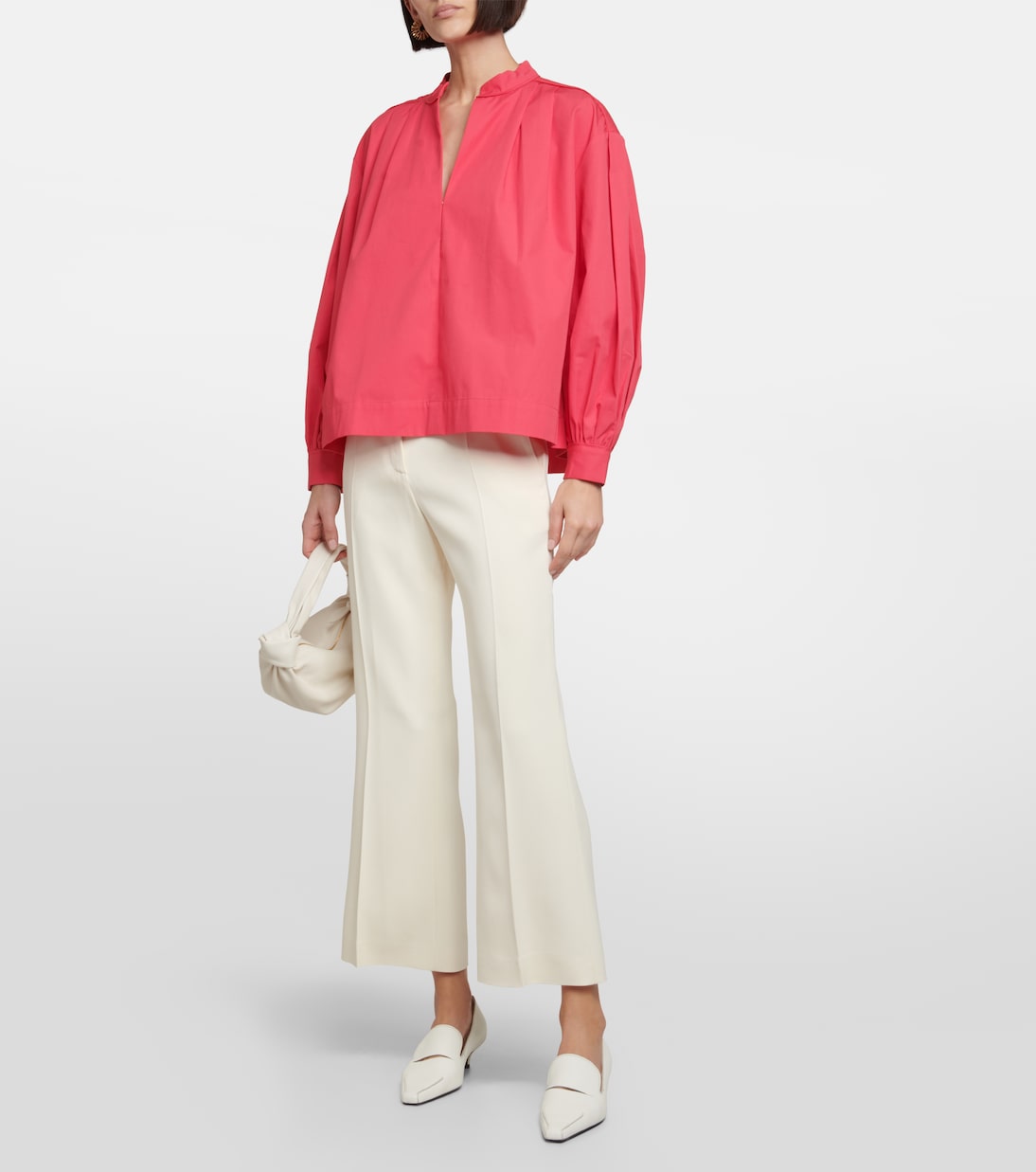V-neck cotton blouse | CO