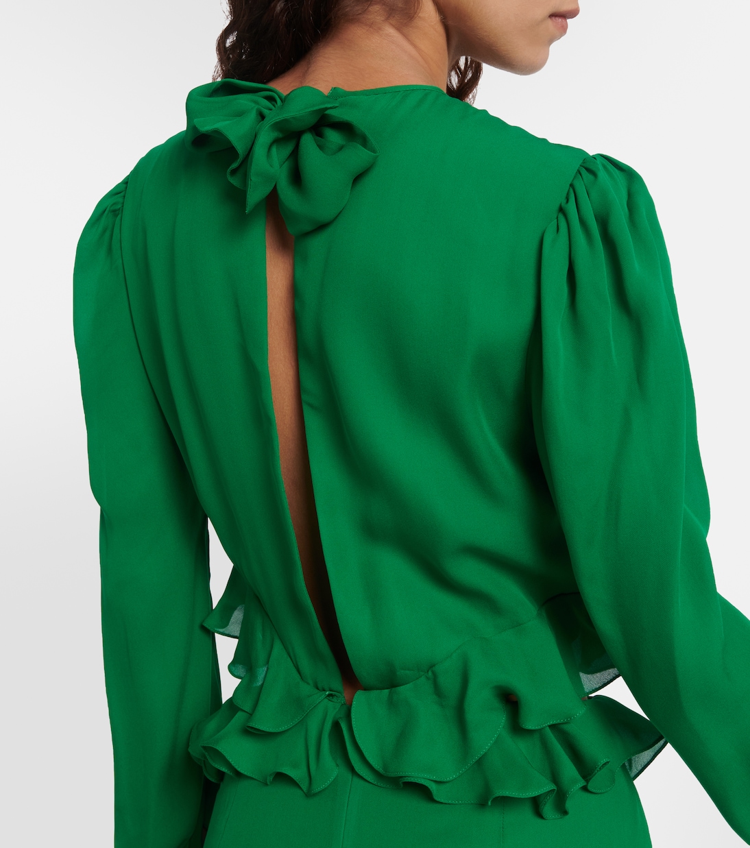 Abito lungo in seta con cut-out | Johanna Ortiz