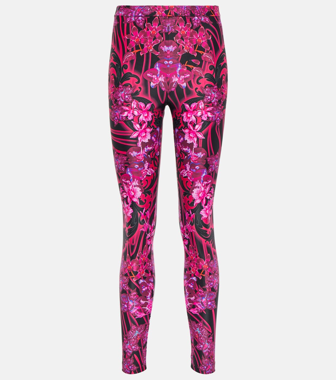 Leggings con stampa a vita alta | Versace