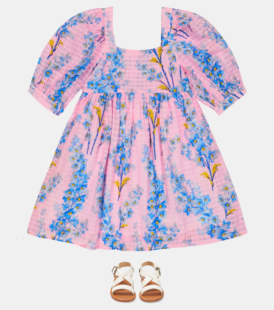 Suzy Delphinium printed cotton dress | Morley