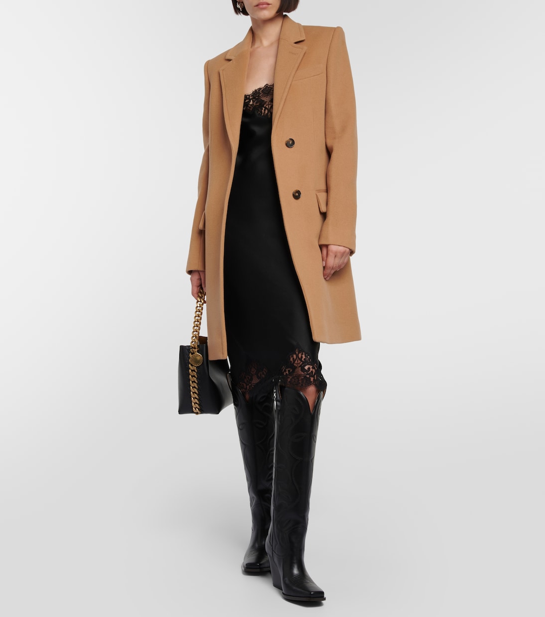 Abrigo de lana de botonadura simple | Stella McCartney