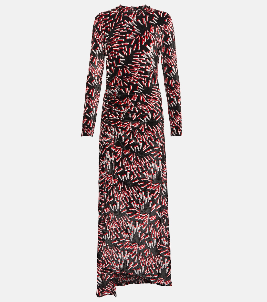 Bedrucktes Maxikleid aus Samt | Rabanne