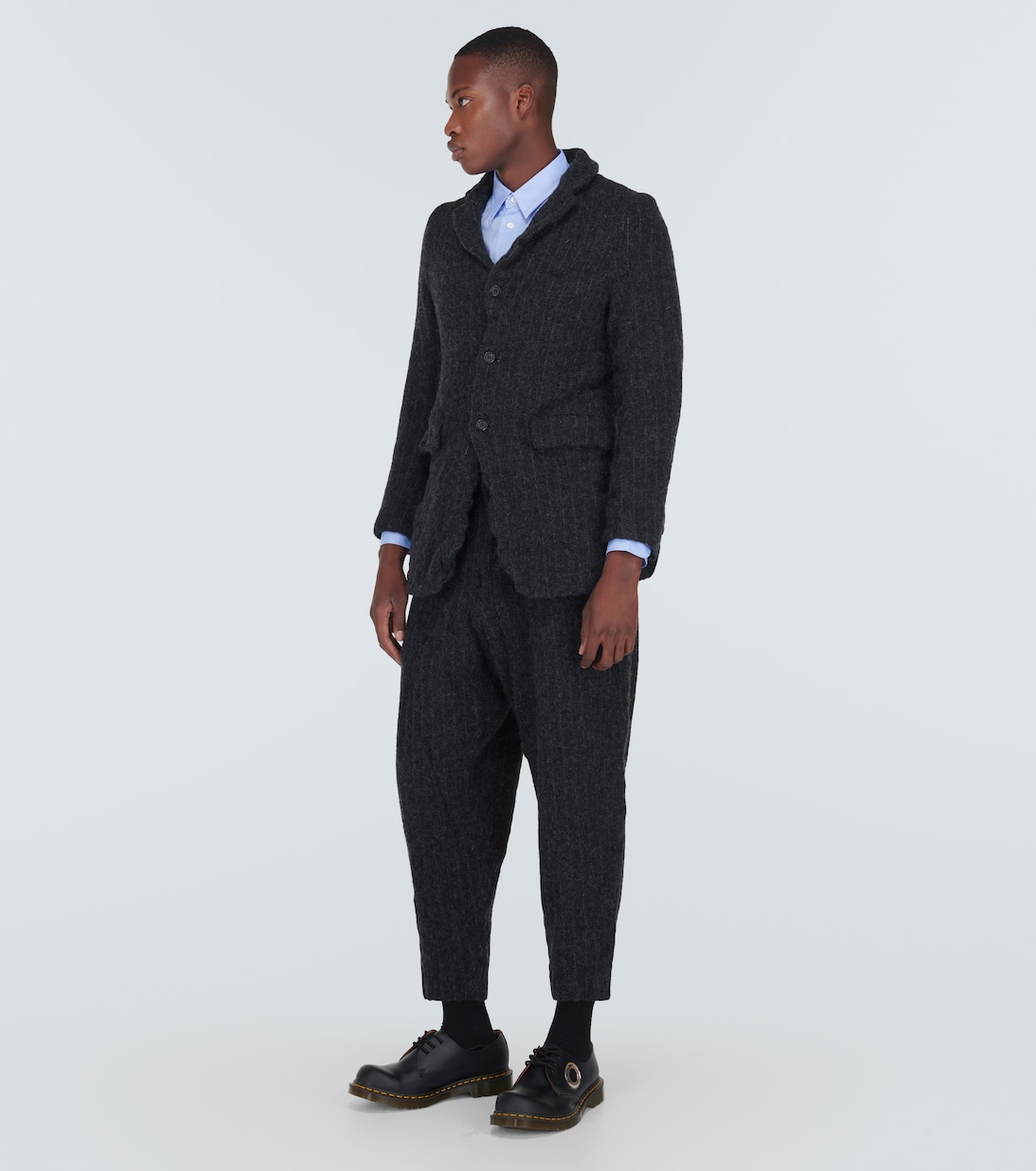 Blazer rayé en laine | Comme des Garçons Homme Deux