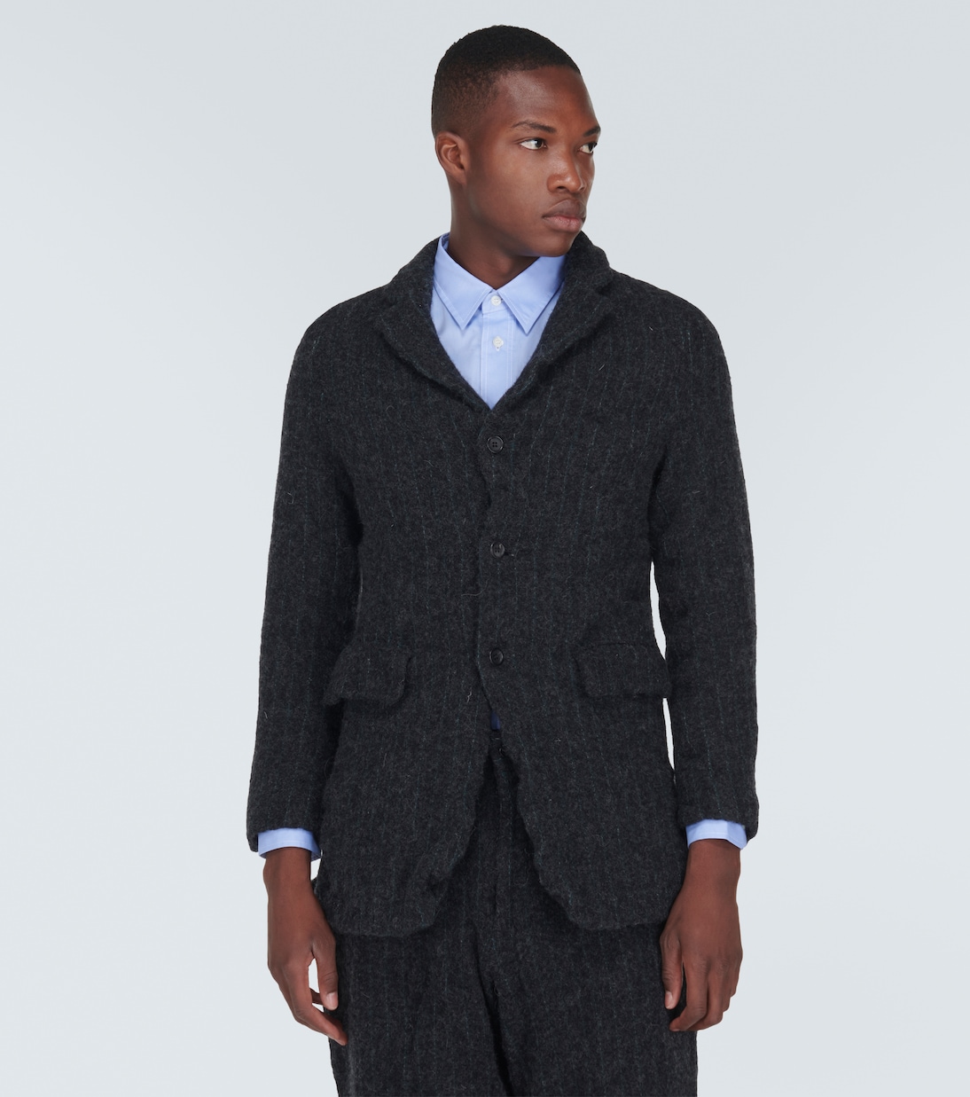 Blazer rayé en laine | Comme des Garçons Homme Deux