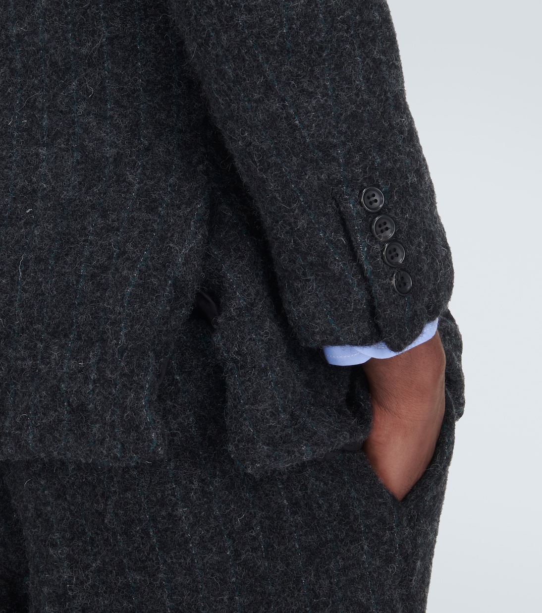Blazer rayé en laine | Comme des Garçons Homme Deux