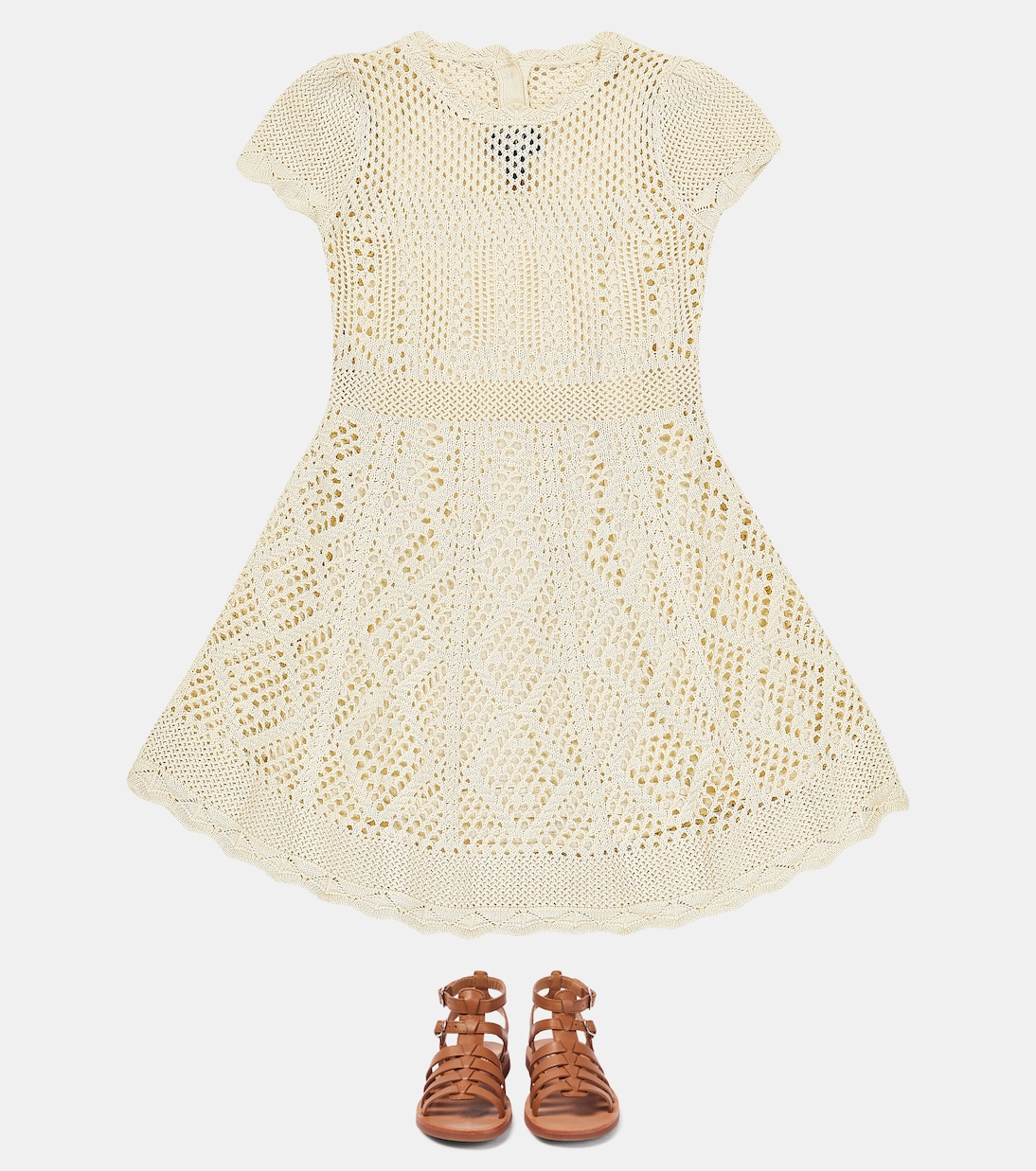 Vestido en pointelle de algodón | Polo Ralph Lauren Kids