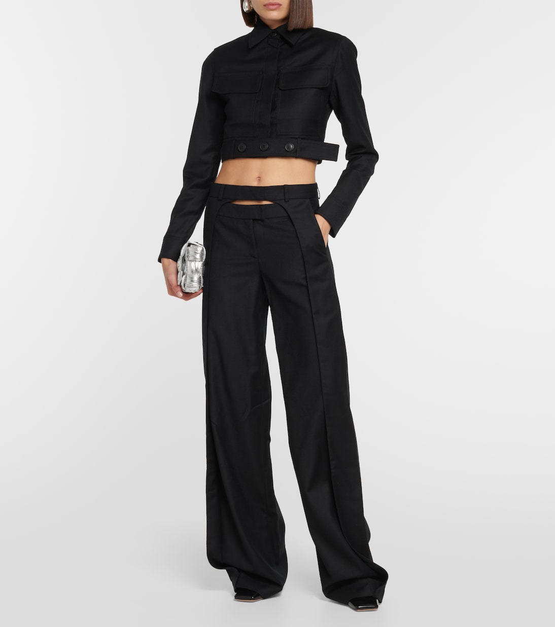 Pantaloni Tio in lana a gamba larga | Aya Muse