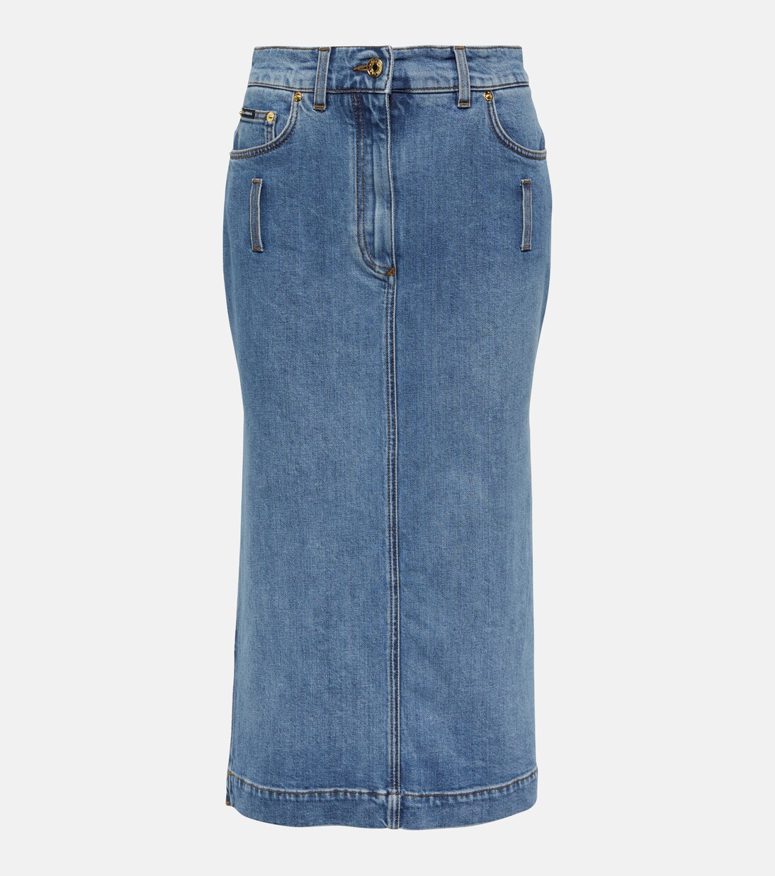Gonna midi di jeans a vita alta | Dolce&Gabbana