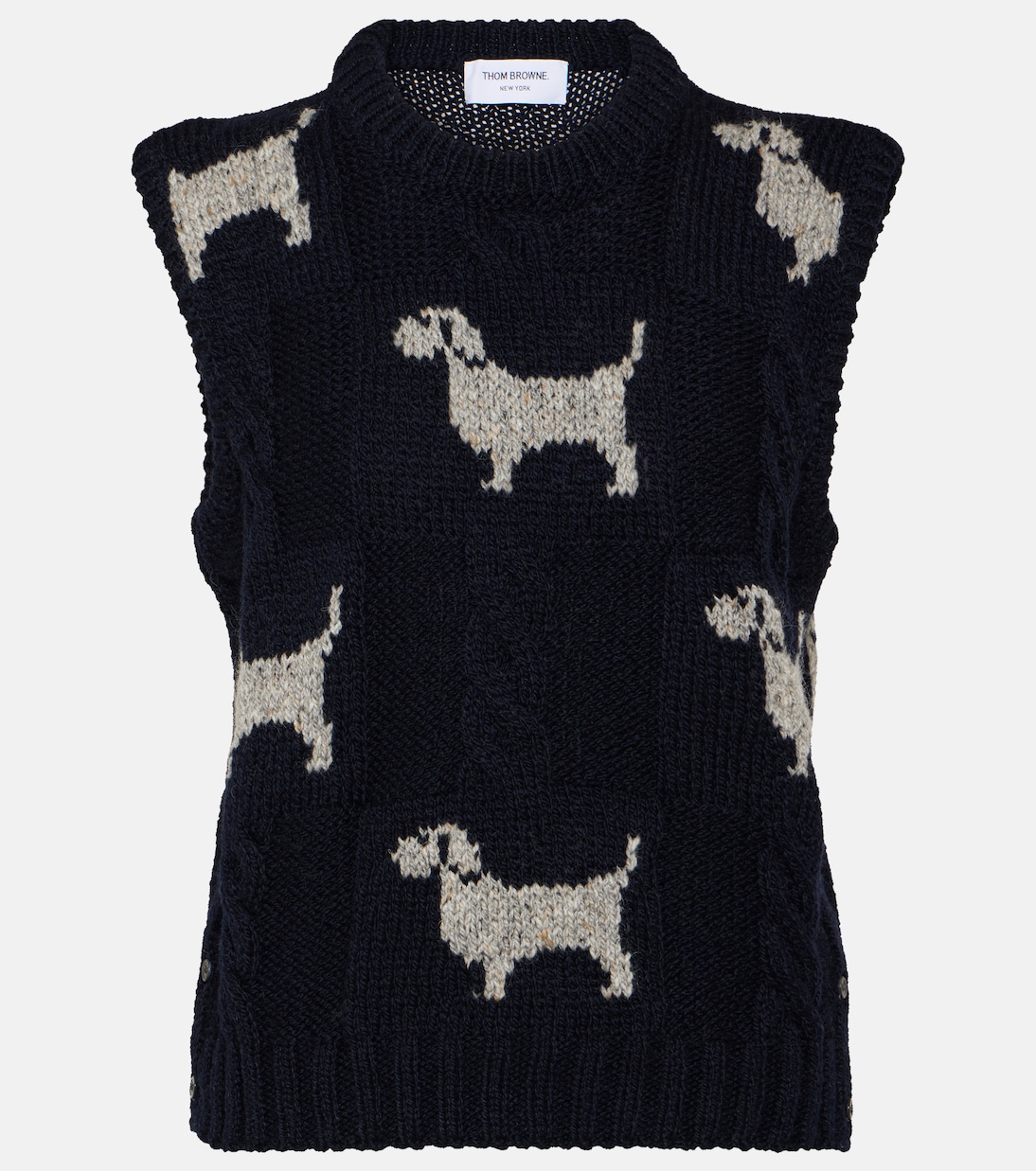 Hector wool and mohair sweater vest | Thom Browne