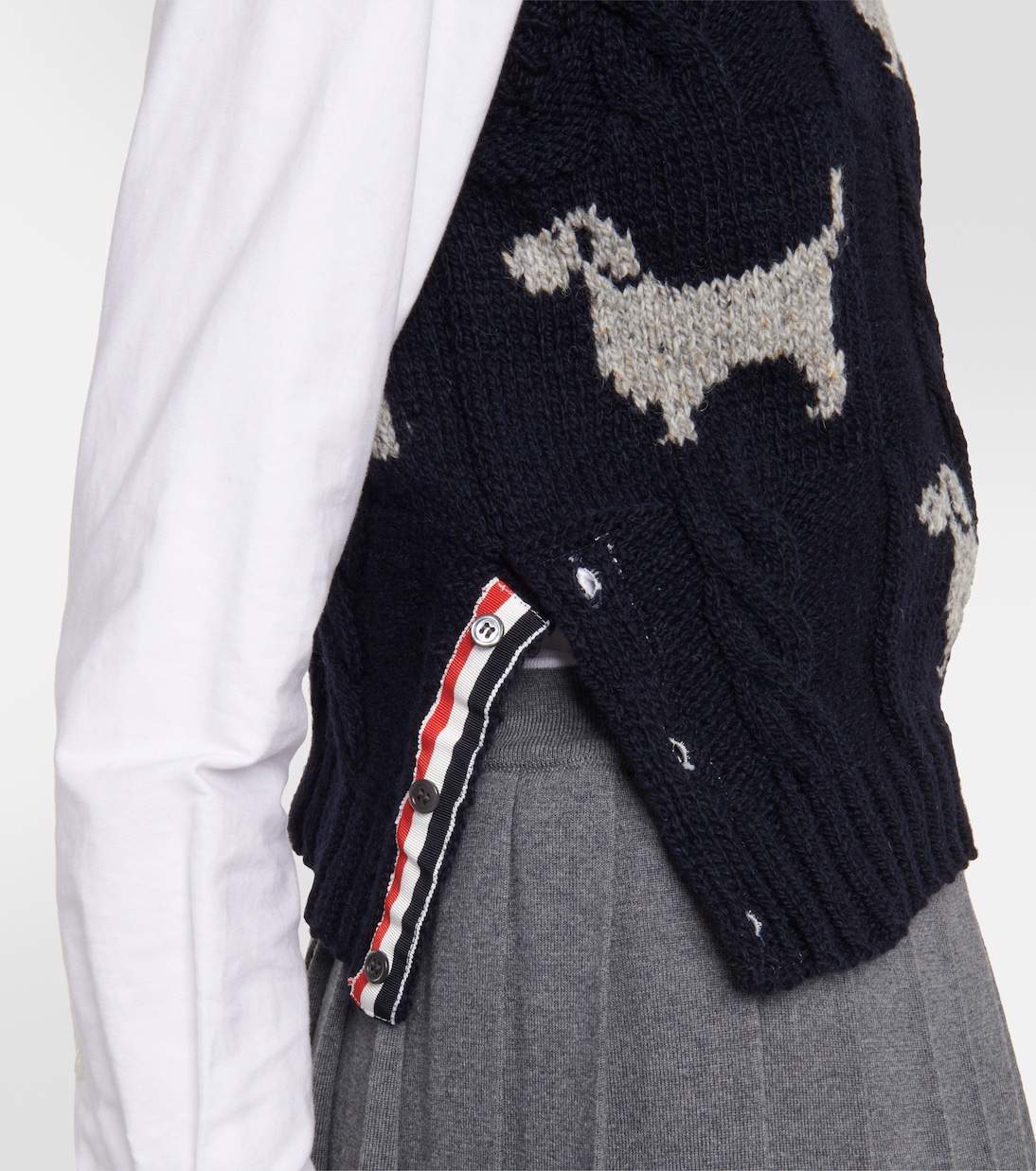 Hector wool and mohair sweater vest | Thom Browne