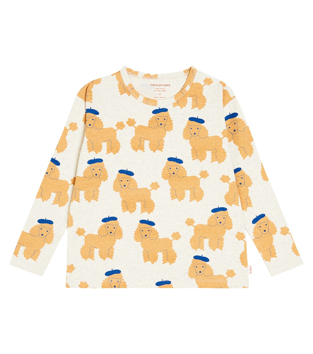 Camiseta Tiny Poodle de mezcla de algodón | Tinycottons