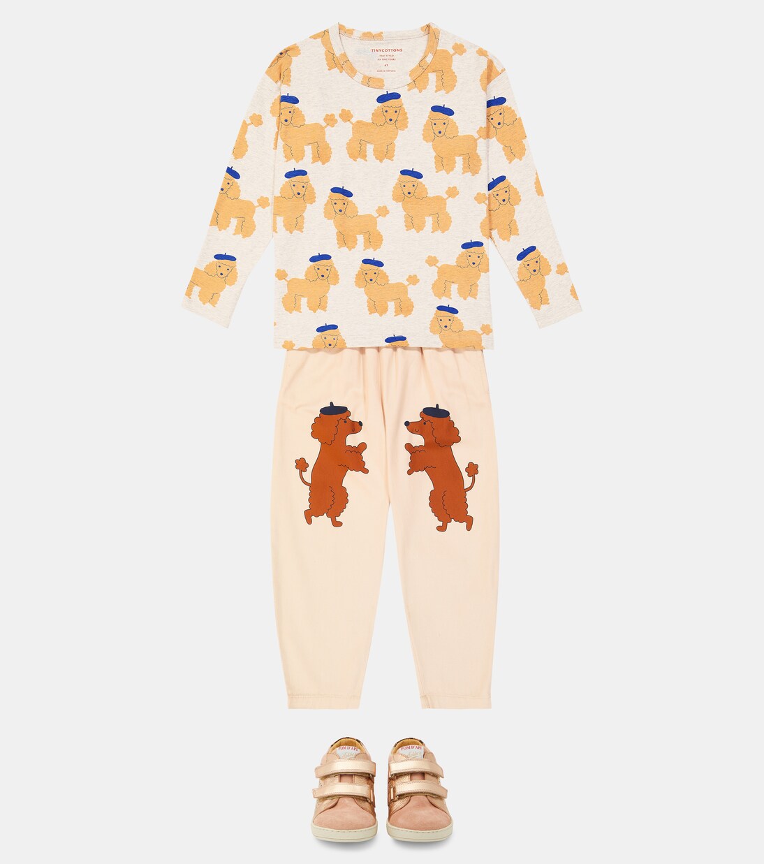 Camiseta Tiny Poodle de mezcla de algodón | Tinycottons
