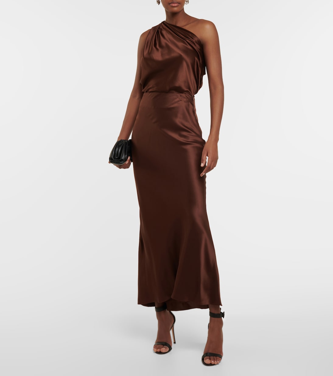 Jupe longue Bias en satin de soie | The Sei
