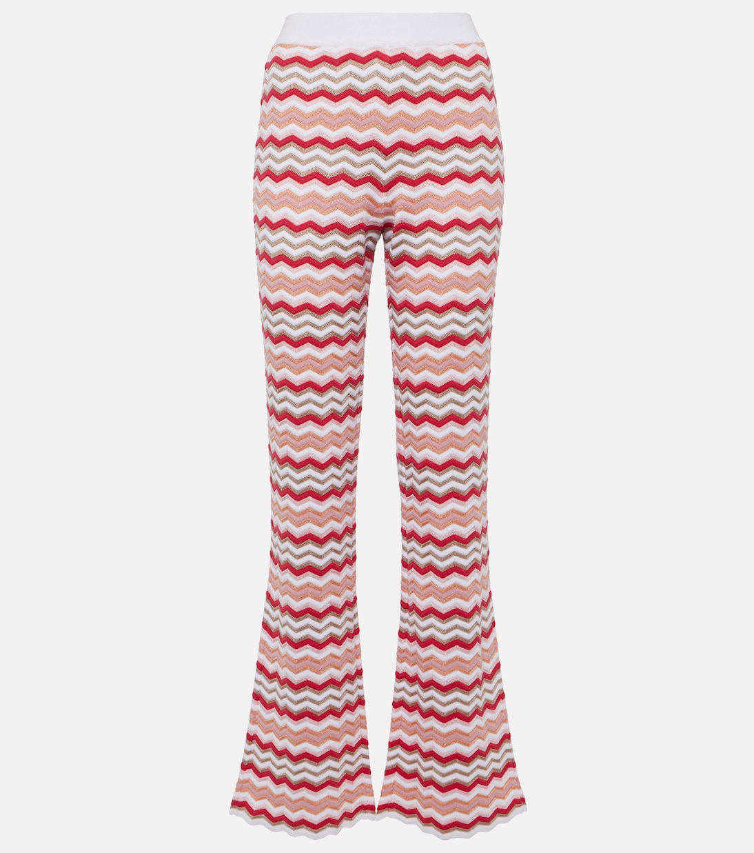 Pantalones flared en zigzag de tiro alto | Missoni