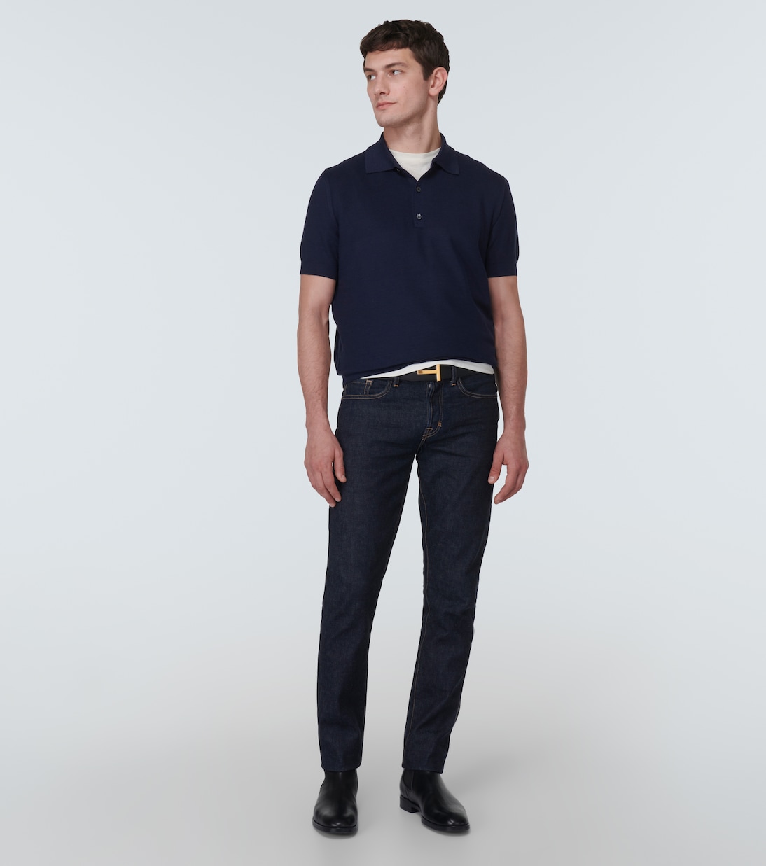 Silk-blend polo shirt | Tom Ford