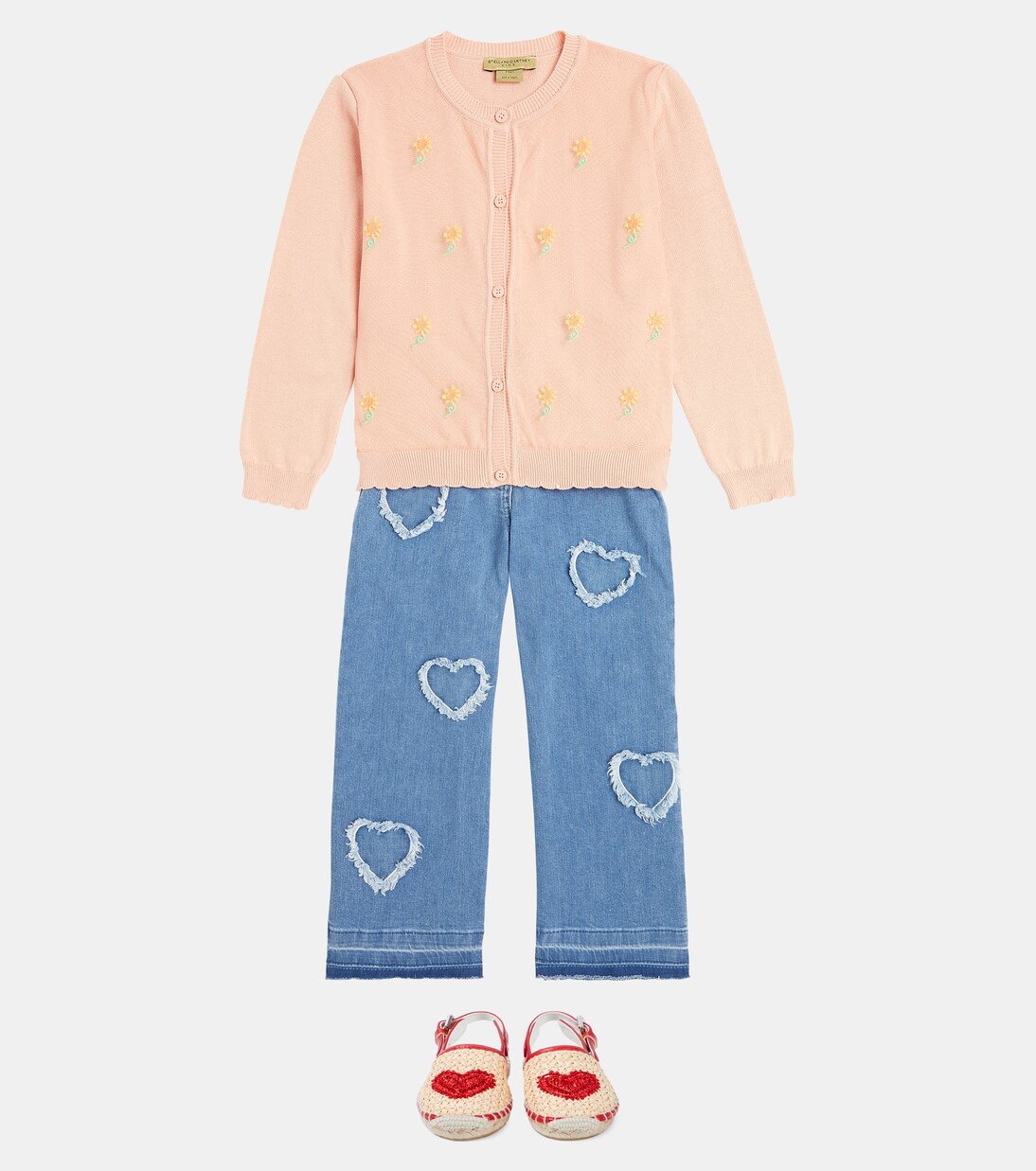 Cárdigan de algodón floral | Stella McCartney Kids