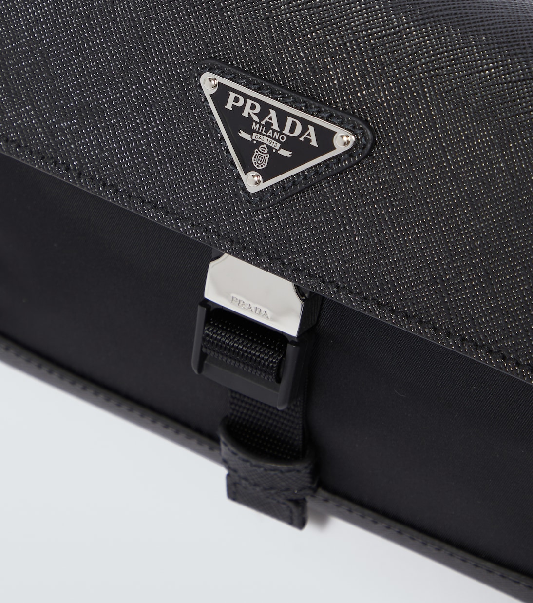 Messenger Bag aus Re-Nylon mit Leder | Prada