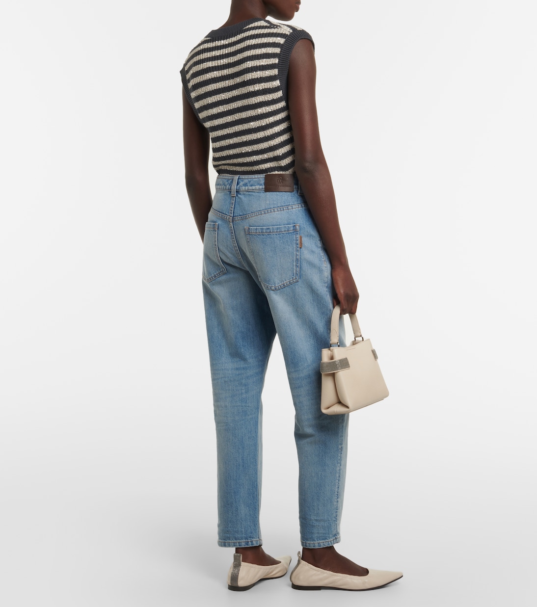 Jean tapered  à taille mi-haute | Brunello Cucinelli