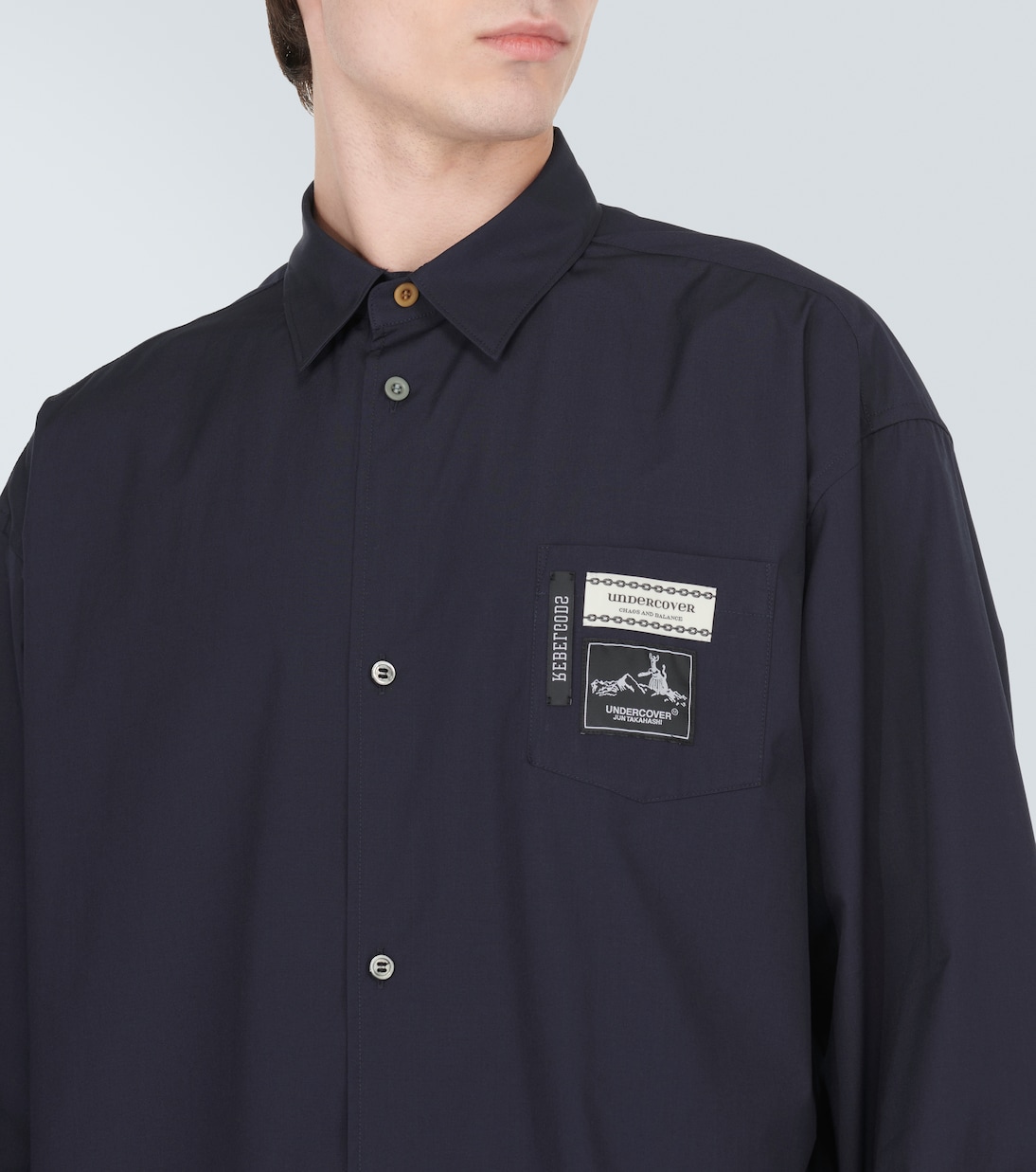 Camisa de mezcla de algodón con logo | Undercover