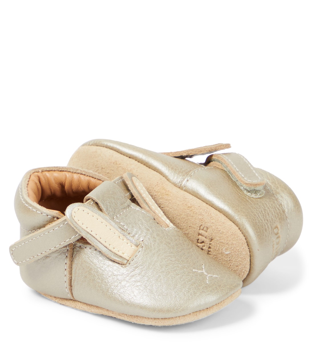 Bébé – Chaussons Blinc Bunny en cuir métallisé | Donsje