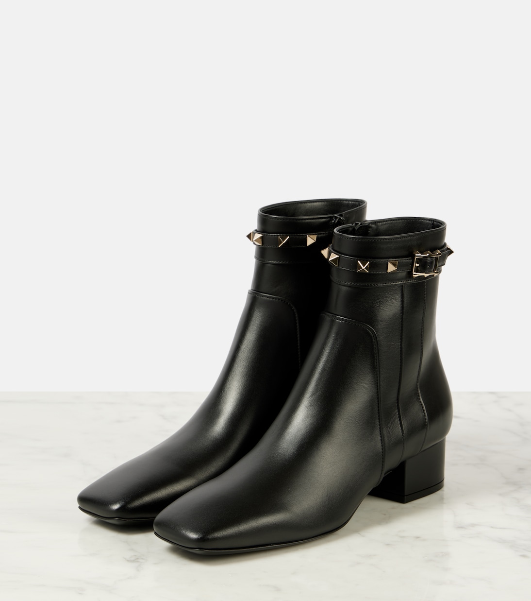 Ankle Boots Rockstud 40 aus Leder | Valentino Garavani