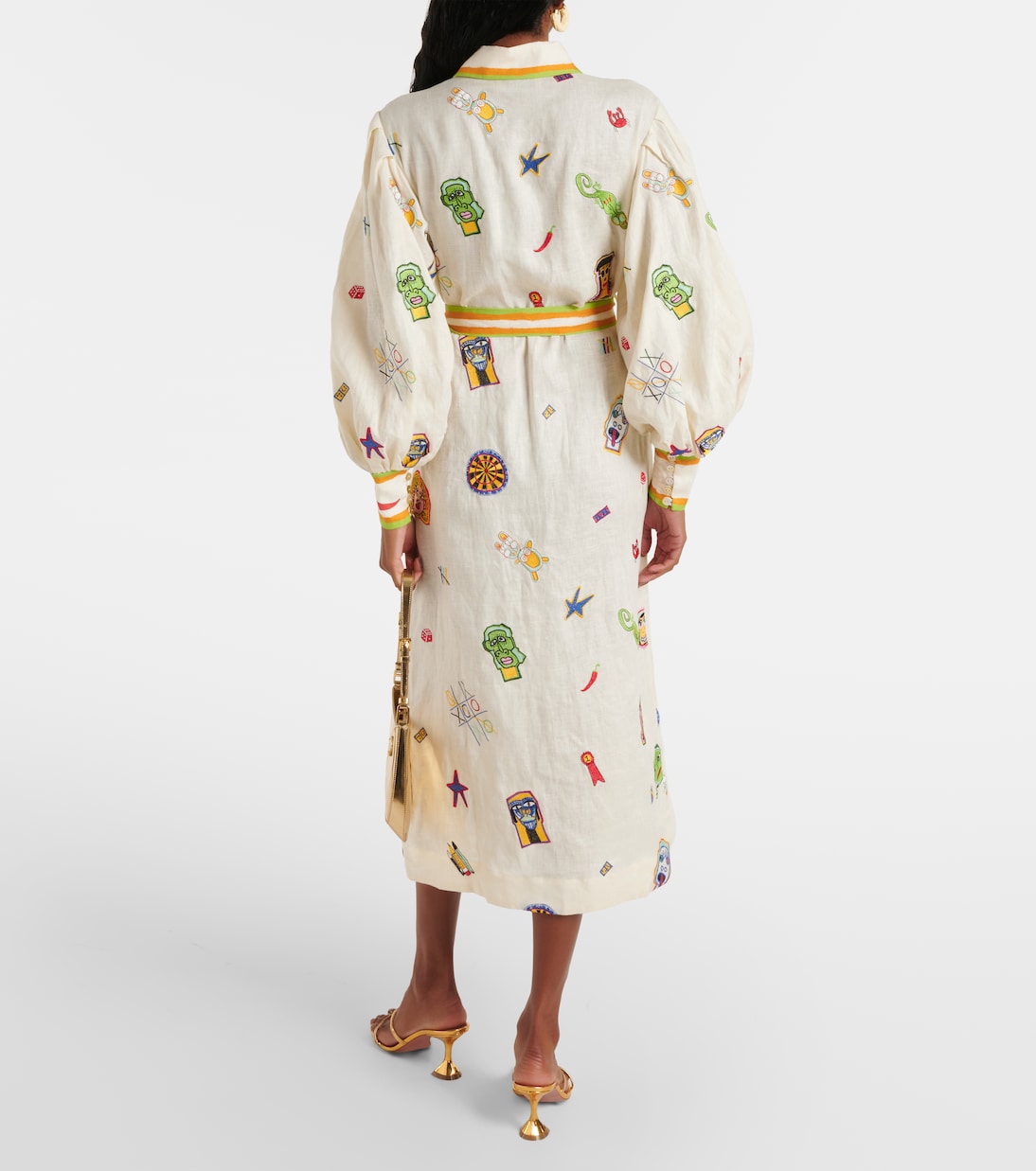 Printed linen maxi dress | Alémais