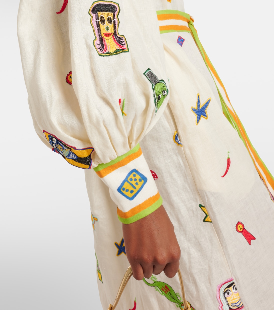 Printed linen maxi dress | Alémais