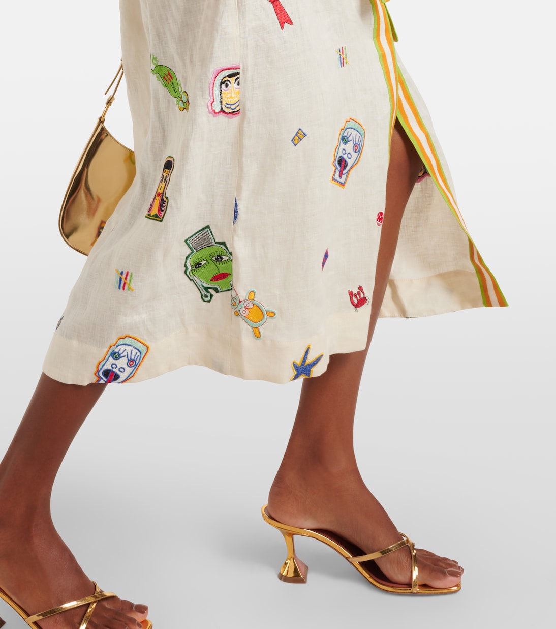 Printed linen maxi dress | Alémais